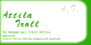 attila troll business card